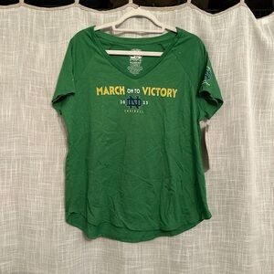 Green Women's Notre Dame Football T-Shirt